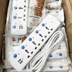 Power Strip 4Socket 4 Switch 2USB 885 - ព្រីភ្លើង 4រុន 4កុងតាក់ 2USB លេខ 885