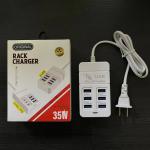 Power Charger Multiport 6USB 35W - ឆ្នាំងសាក ច្រើនរុន​ 6USB 35W