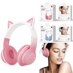 Headset bluetotoh XO BE38 Cats - កាស់ក្តោបត្រជៀកប៊្លូធូស អ៊ិចអូ BE38 រូបឆ្មា