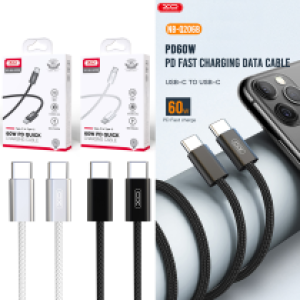 Cable Charger XO NB-Q206B(TYPE-C to TYPE-C 60W) - ខ្សែសាក XO NB-Q206B 60 វ៉ាត់ (TYPE-C to TYPE-C 60W)