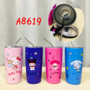 Bottle hot&cold cartoon 600ml A8619 - ដបទឹករក្សាសីតុណ្ហភាពតុក្កតា 600ml A8619