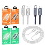 Cable Charger hoco U134 PC3.1/240W TypeC to TypeC 1.8m - ខ្សែសាក ហូកូ​ U134 PD3.1/240W Type-C to Type-C ប្រវែង1.8m