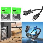 Converter Cable VGA to HDMI hoco US12(L=2M) - ខ្សែបំឡែង VGA to HDMI hoco US12​ ប្រវែង 2ម៉ែត