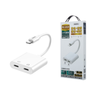 Converter Lightning to 2Lightning Remax RL-LA12i - ឌុយបំលែងកាសទៅកាសសំប៉ែតនិងសាកថ្ម Remax RL-LA12i