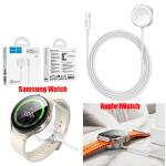 Charger Wireless iWatch+Samsung hoco CW59 - ឆ្នាំងសាកអត់ប្រើខ្សែ Apple+Samsung ហូកូ CW59