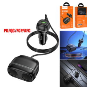 Power Car Charger 2cigarette Z59 (PD30W+QC3.0) - ឆ្នាំងសាកក្នុងឡាន រុន 2 និង រុនសាកថ្ម Z59 PD30W+QC3.0