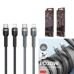 Cable Charger Remax RC-171 TypeC to iPhone 30W - ខ្សែសាកស៊ីលីខូន Remax RC-171 Type-C to Lightning 30W