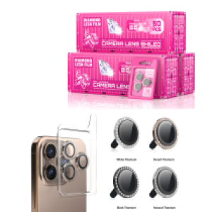 Lens Protector 3D Diamond LS-C02 iPhone 17Pro/17 Pro Max - ស្រ្គីនកញ្ចក់ កាមេរ៉ាម៉ូដពេជ្រLS-C02 iPhone 17Pro/17 Pro Max