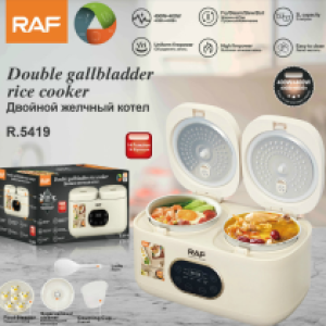 Rice cooker twin RAF R.5419 - ឆ្នាំងបាយអគ្គិសនីភ្លោះ RAF​ R.5419