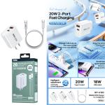 Power Charger Remax RP-U120 PD/QC 20w Set TypeC to TypeC - ឆ្នាំងសាក ខ្វីកឆាច Remax RP-U120 PD/QC 20w ឈុត Type-C to Type-C