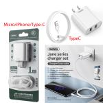 Power Charger Remax RP-U35 2USB Set TypeC - ឆ្នាំងសាក​ Remax RP-U35 2រុន ឈុត Type-C