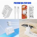 Power Charger hoco C143 PD20W Set (C to C) - ឆ្នាំងសាក ខ្វីកឆាច hoco C143 PD20W ឈុត TypeC ទៅ TypeC