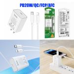 Power Charger hoco C143 PD20W Set (C to iP) - ឆ្នាំងសាក ខ្វីកឆាច hoco C143 PD20W ឈុត TypeC ទៅ iPhone