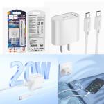 Power Charger Hoco C109 PD20W set(Type-C to Type-C) - ឆ្នាំងសាក ខ្វីកឆាច ហូកូ C109 PD20W ឈុត(TypeC to TypeC)