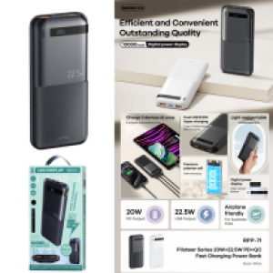 Power Bank Remax RPP-71 (PD/QC) Fast Charging 10000mAh - ថ្មជំនួយ Remax RPP-71 20W+22.5W សាកលឿន 10000មីលីអំពែ