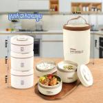 Lunch box set 3pcs with bag​ A3 - ស្រាក់បាយឈុតមាន៣និងកាបូបដាក់រក្សារកំដៅ A3
