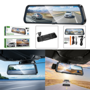 Camera Car 2in1 rearview mirror driving hoco DV16 9.66-inch - កាមេរ៉ាឡានចាប់កញ្ចក់ hoco DV16 9.66-inch មានកាមេរ៉ាក្រោយ