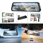 Camera Car 2in1 rearview mirror driving hoco DV16 9.66-inch - កាមេរ៉ាឡានចាប់កញ្ចក់ hoco DV16 9.66-inch មានកាមេរ៉ាក្រោយ