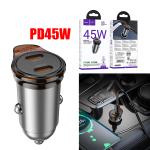 Power Car Charger PD45W hoco NZ16B (2*TypeC) - ឆ្នាំសាកក្នុឡាន PD45W hoco NZ16B (2*TypeC)
