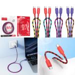 Cable Charger Hoco X116 60W TypeC to TypeC - ខ្សែសាកស្រោបក្រណាត់ ហូកូ​ X116 Type-C to Type-C 60W