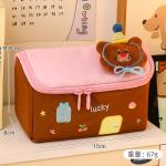 Bag Women cosmetic #Small Houde pencil White with Badge - កាបូ​បដាក់គ្រឿងសម្អាង #Small Houde pencil White with Badge
