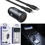 Power Car Charger hoco Z62A PD30W+QC3.0 Set (C to iP) - ឆ្នាំសាកក្នុឡាន ហូកូ Z62A PD30W+QC3.0 ឈុត(TypeC-iPhone)