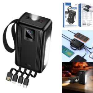 Power Bank 30000mAh PC/QC Set (Micro/iPhone/TypeC) hoco J173A - ថ្មជំនួយ hoco J173A PC/QC ឈុត(Micro/iPhone/TypeC) 30000មីលីអំពែ