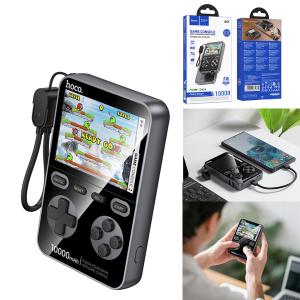 Power Bank 10000mAh Game Console PC/QC hoco Q47 - ថ្មជំនួយ មានហ្គែម hoco Q47 PC/QC កម្លាំង 10000មីលីអំពែ