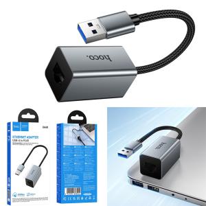Converter Adapter USB to RJ45 100Mbs hoco UA48 - ដុំបំបែក ហូកូ UA48(USB to RJ45 100Mbs)
