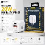Power Charger PD/QC 20W Remax CA-18W(USB+Type-C) - ឆ្នាំងសាក ខ្វីកឆាច Remax CA-18W(USB+TypeC) PD20W