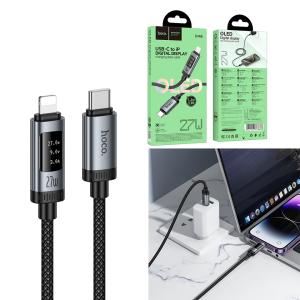 Cable Charger (C to I) PD27W hoco U148 LCD (1.2m) - ខ្សែសាក U148 Lord PD27W អេក្រង់ឌីជីថល សម្រាប់ iPhone (1.2m)