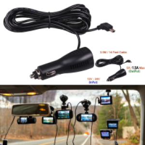 Power Car Charger USB Mini 1.2m - ឆ្នាំងសាក រុនបារីឡាន USB Mini ១,២ម៉ែត