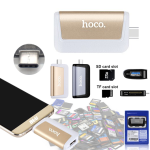 Hub hoco HB4(Type-C to 1USB+Card Reader) - ដុំបំបែក ហូកូ HB4(Type-C to 1USB+Card Reader)