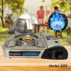 Portable gas stove K04 - ចង្ក្រានហ្គាសប្រើកំប៉ុង K-០4
