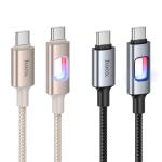 Cable Charger hoco U144 60W (C to C) - ខ្សែសាកស្រោបក្រណាត់ hoco U144 60W TypeC to TypeC