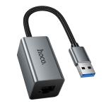 Converter Adapter USB to RJ45 100Mbs hoco UA48 - ដុំបំបែក ហូកូ UA48(USB to RJ45 100Mbs)