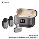 Microphone LIVE Wireless TypeC Remax K23 - ក្បាលមេក្រូអត់ខ្សែ Remax K23 Type C