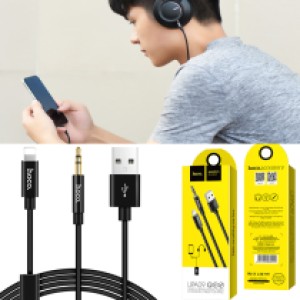 Converter Lightning to AUX hoco UPA09 - ខ្សែបំឡែង ឌុយអាយហ្វូន ទៅ រុនកាស់ 3.5" hoco UPA09