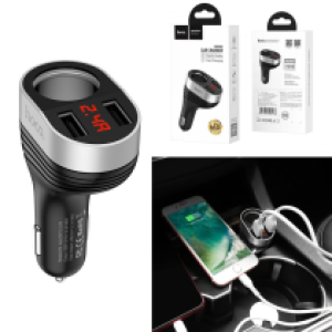 Power Car Charger cigarette 1port hoco Z29 - ឆ្នាំងសាកក្នុងឡាន រុន 1 និង រុនសាកថ្ម 2 hoco Z29