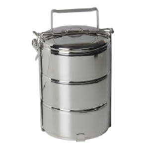 Lunch Box Stainless Steel 3layer 2 horse - ស្រាក់អ៊ីណុក3ជាន់​ សេះ2