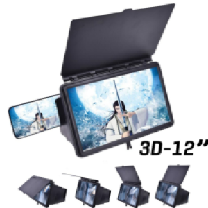 Magnifier screen Box 3D 12" with Face Cover - ឧបករណ៍ពង្រីកអេក្រង់ទូរស័ព្ទ 3D 12អ៊ីងមានគំរប