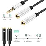 Cable Splitter AUX 3.5mm Out Speaker+Mic - ឌុយខ្សែបំបែកកាស​ ចេញសំលេង+មេក្រូ