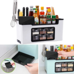 Storage Box Kitchen Knife/Fork Spice - ធ្នើដាក់គ្រឿងតេសនិងកាំបិត