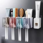 toothbrush wall hanging dispenser A337 - ប្រអប់ដាក់គ្រឿងដុសធ្មេញមានកែវ 