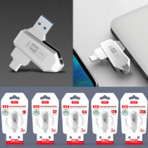 Flash TypeC/USB 3.0 XO U50 64GB - ផ្លាស់​ TypeC/USB 3.0 អ៊ិចអូ U50 ទំហំ 64ជី
