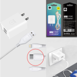 Power Charger WUW T37 2Port TypeC - ឆ្នាំងសាក​ វ៉ូ T37 រុនពី មានខ្សែថាយស៊ី