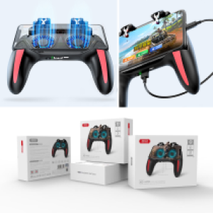GamePad XO-H10 dual fan charging - ដៃហ្គេម អ៊ិចអូមានកង្ហារពីរ និងថ្មជំនួយ