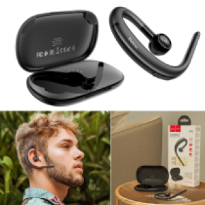 Earphone Bluetooth hoco E56 Shine business - កាសប្ល៊ូធូស ហូកូ E56 ជាមួយស្រោមសាក ចាំងមុខជំនួញ
