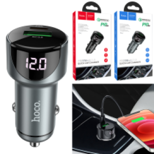 Power Car Charger hoco Z42LED PD20W+QC3.0 - ឆ្នាំសាកក្នុឡាន ហូកូ Z42អេក្រង់ រុនសាក2 PD20W+QC3.0