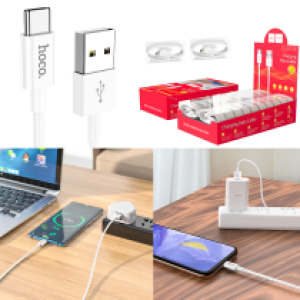 Cable Charger hoco X64 Lightweight Type-C - ខ្សែសាកជ័រទន់ ហូកូ X64 Lightweight Type C